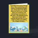 Funny Pun Prints van Whales Happy Birthday Kaart<br><div class="desc">Walvis,  walvis,  walvis,  ik kan niet geloven dat je nog een verjaardag hebt! Ik wil niet alle blubbery krijgen,  dus laat me eindigen door te gezegden dat als ik door het leven zwom,  ik je beschouw als een migratievriend. Geniet van deze grappige pun happy birthday kaart!</div>