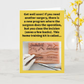 Funny Pun Sfuture Self Get Well Enmoediger Kaart (Gele Bloem)