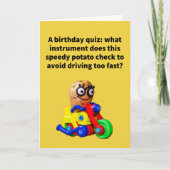 Funny Pun Spud-O-Meter Birthday Kaart (Voorkant)