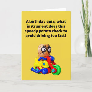 Funny Pun Spud-O-Meter Birthday Kaart
