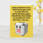 Funny Pun Stole My Heart Valentijnsdag Kaart (Gele Bloem)