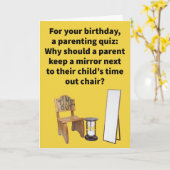 Funny Pun Time Out Voorzitter Happy Birthday Kaart (Gele Bloem)