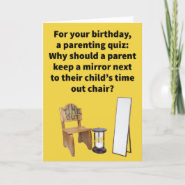 Funny Pun Time Out Voorzitter Happy Birthday Kaart