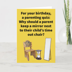 Funny Pun Time Out Voorzitter Happy Birthday Kaart