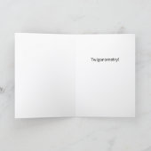 Funny Pun Twigonometry Happy Birthday Kaart (Binnen)