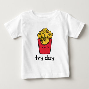 Funny pun, vrijdagavond blij franse frieten cartoo