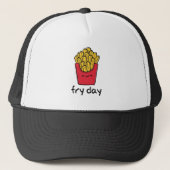 Funny pun, vrijdagavond blij franse frieten cartoo trucker pet (Voorkant)