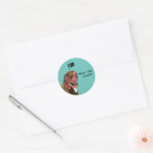 Funny pun "Wat de klap" schokkende kip Ronde Sticker (Envelop)