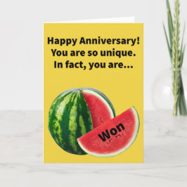 Funny Pun Won in een Melon Happy Jubileum Kaart