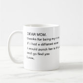 Funny punch in face Moederdag Koffiemok (Links)