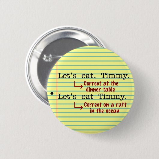 Funny Punctuation Grammar 2 Ronde Button 5,7 Cm (Voorkant /achterkant)