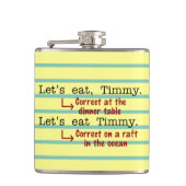 Funny Punctuation Grammar Heupfles (Voorkant)