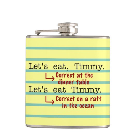 Funny Punctuation Grammar Heupfles (Voorkant)