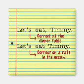 Funny Punctuation Grammar Magneet (Voorkant)