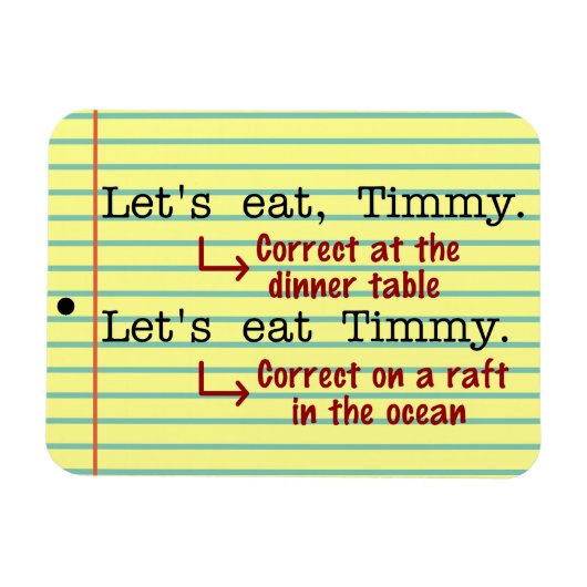 Funny Punctuation Grammar Magneet (Horizontaal)