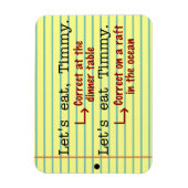 Funny Punctuation Grammar Magneet (Verticaal)