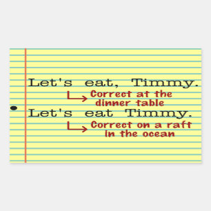 Funny Punctuation Grammar Rechthoekige Sticker