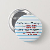 Funny Punctuation Grammar Ronde Button 5,7 Cm (Voorkant /achterkant)
