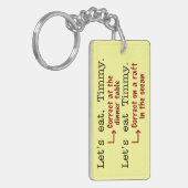 Funny Punctuation Grammar Sleutelhanger (Voorkant Links)