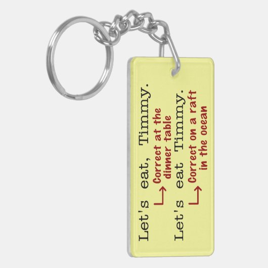 Funny Punctuation Grammar Sleutelhanger (Voorkant Links)