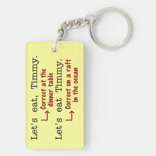 Funny Punctuation Grammar Sleutelhanger (achterkant)