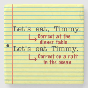 Funny Punctuation Grammar Stenen Onderzetter