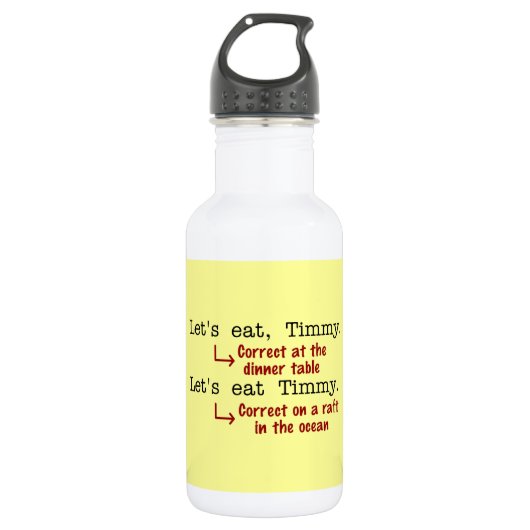 Funny Punctuation Grammar Waterfles (Voorkant)