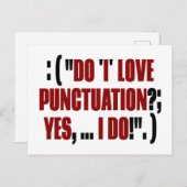 Funny Punctuation Proof Reading Briefkaart (Voorkant / Achterkant)