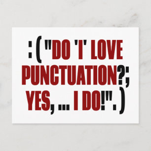 Funny Punctuation Proof Reading Briefkaart