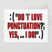 Funny Punctuation Proof Reading Briefkaart (Voorkant)
