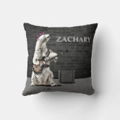 Funny Punk Rock Beer Guitar Custom Name Musician T Kussen (Achterkant)