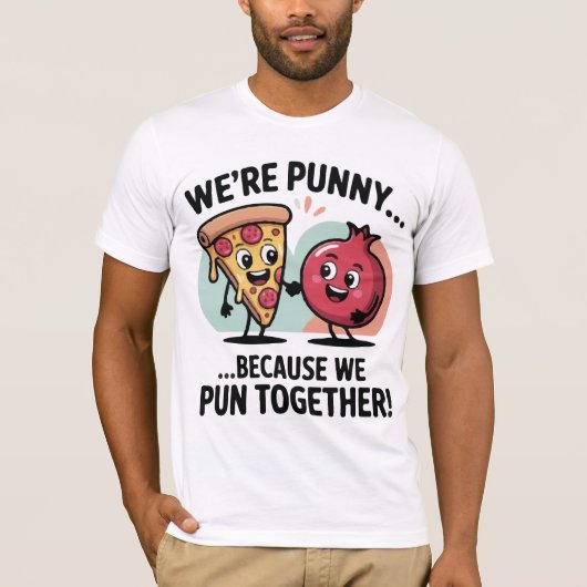 Funny Punny Couple T-Shirt | Cute Food Love (Voorkant)