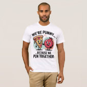 Funny Punny Couple T-Shirt | Cute Food Love (Voorkant volledig)