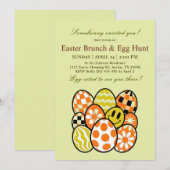 Funny Punny Easter Brunch Party Invitation Kaart (Voorkant / Achterkant)