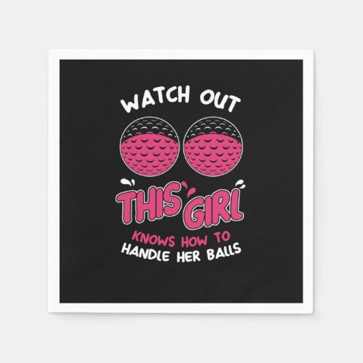Funny Puns Geweldige vrouwen Golfers pakken haar b Servet (Voorkant)