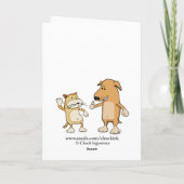 Funny Puppet op zakenvergadering van Birthday Kaart (Achterkant)