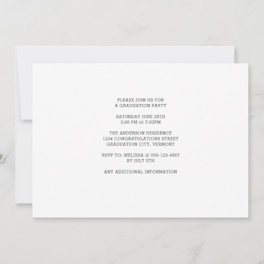 Funny Puppy Afstuderen Graduation Party Kaart (Achterkant)