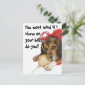 Funny Puppy Christmas, Holiday Postcard Feestdagenkaart (Staand voorkant)