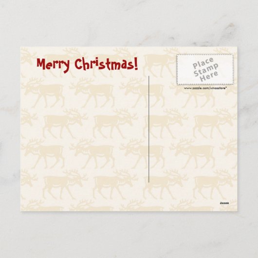 Funny Puppy Christmas, Holiday Postcard Feestdagenkaart (Achterkant)