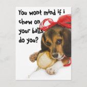 Funny Puppy Christmas, Holiday Postcard Feestdagenkaart (Voorkant)