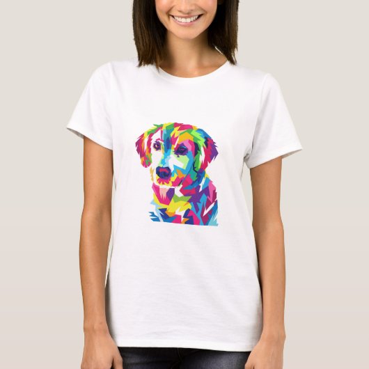 Funny Puppy colorful - Kies achtergrondkleur T-shirt (Voorkant)