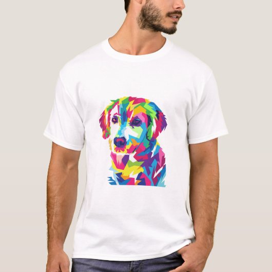 Funny Puppy colorful - Kies achtergrondkleur T-shirt (Voorkant)