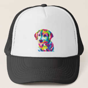 Funny Puppy colorful - Kies achtergrondkleur Trucker Pet