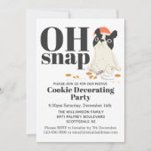 Funny Puppy Cookie Decorting Party Kaart (Voorkant)