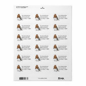 Funny Puppy Dog Cartoon Cute Basset Hound Etiket (Full Sheet)