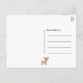 Funny Puppy Dog Cartoon Cute Chihuahua Birthday Briefkaart (Achterkant)