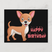 Funny Puppy Dog Cartoon Cute Chihuahua Birthday Briefkaart (Voorkant)