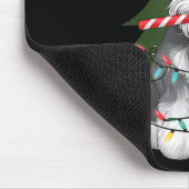 Funny Puppy Dog Christmas Holiday With Candy Cane  Muismat (Hoek)