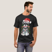 Funny Puppy Dog Christmas Holiday With Candy Cane T-shirt (Voorkant volledig)