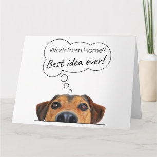 Funny Puppy Dog Humor: Werk vanuit huis? Beste ide Kaart
